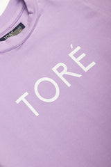 Camiseta TORÉ para niñas en algodón con logo estampado Lila