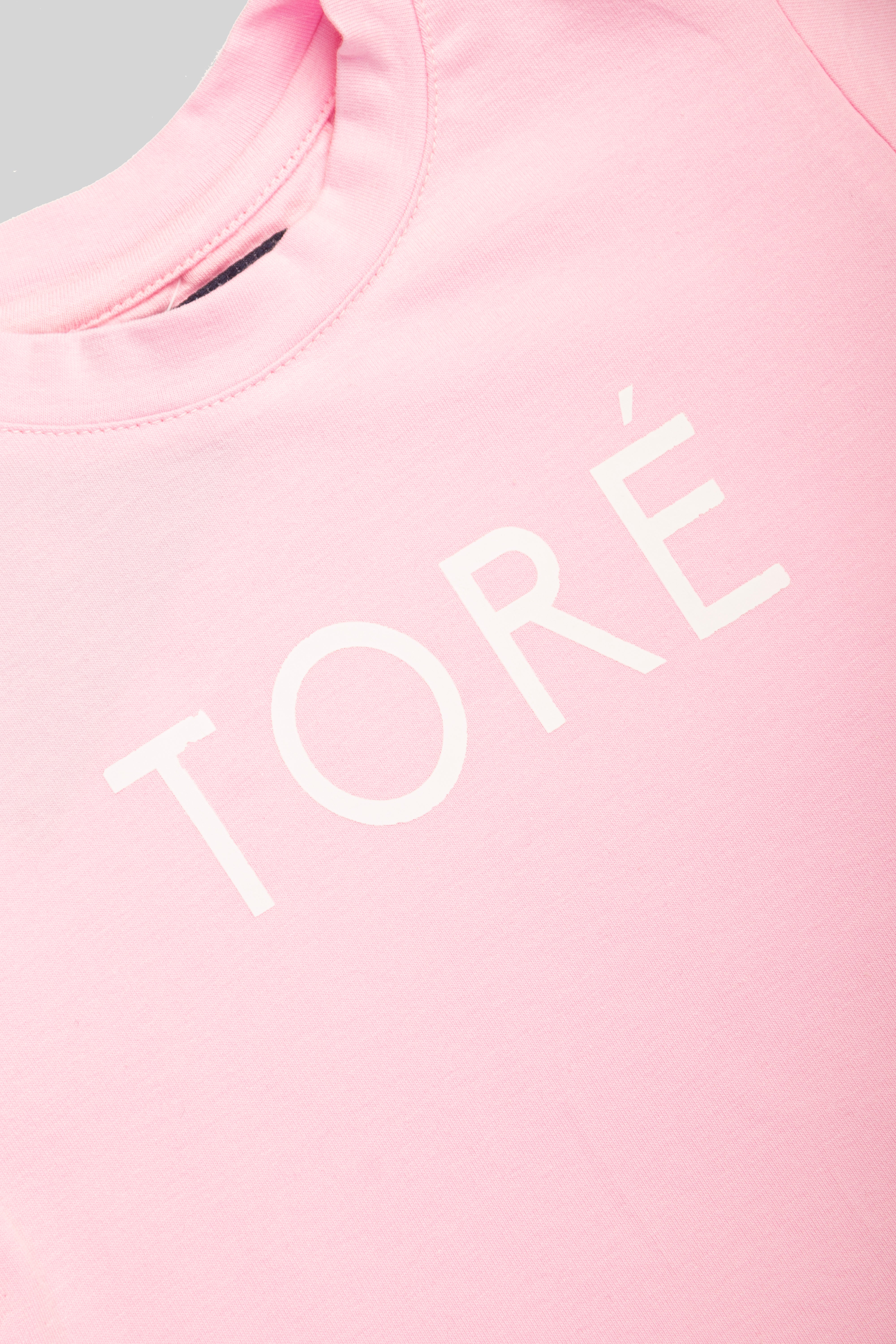 Camiseta TORÉ para niñas en algodón con logo estampado Rosa