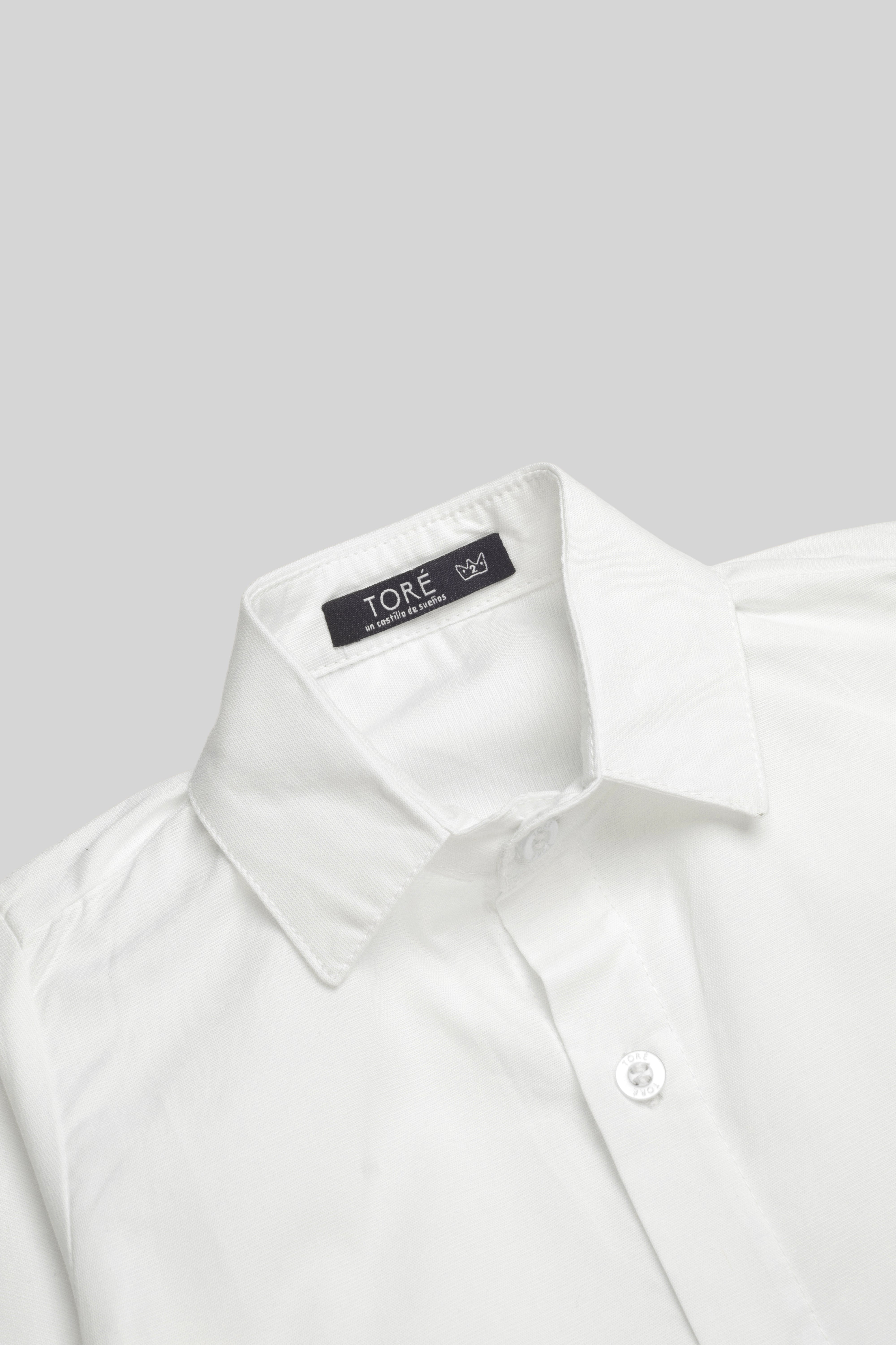 Camisa Manga Larga  jardin de lujo Blanca