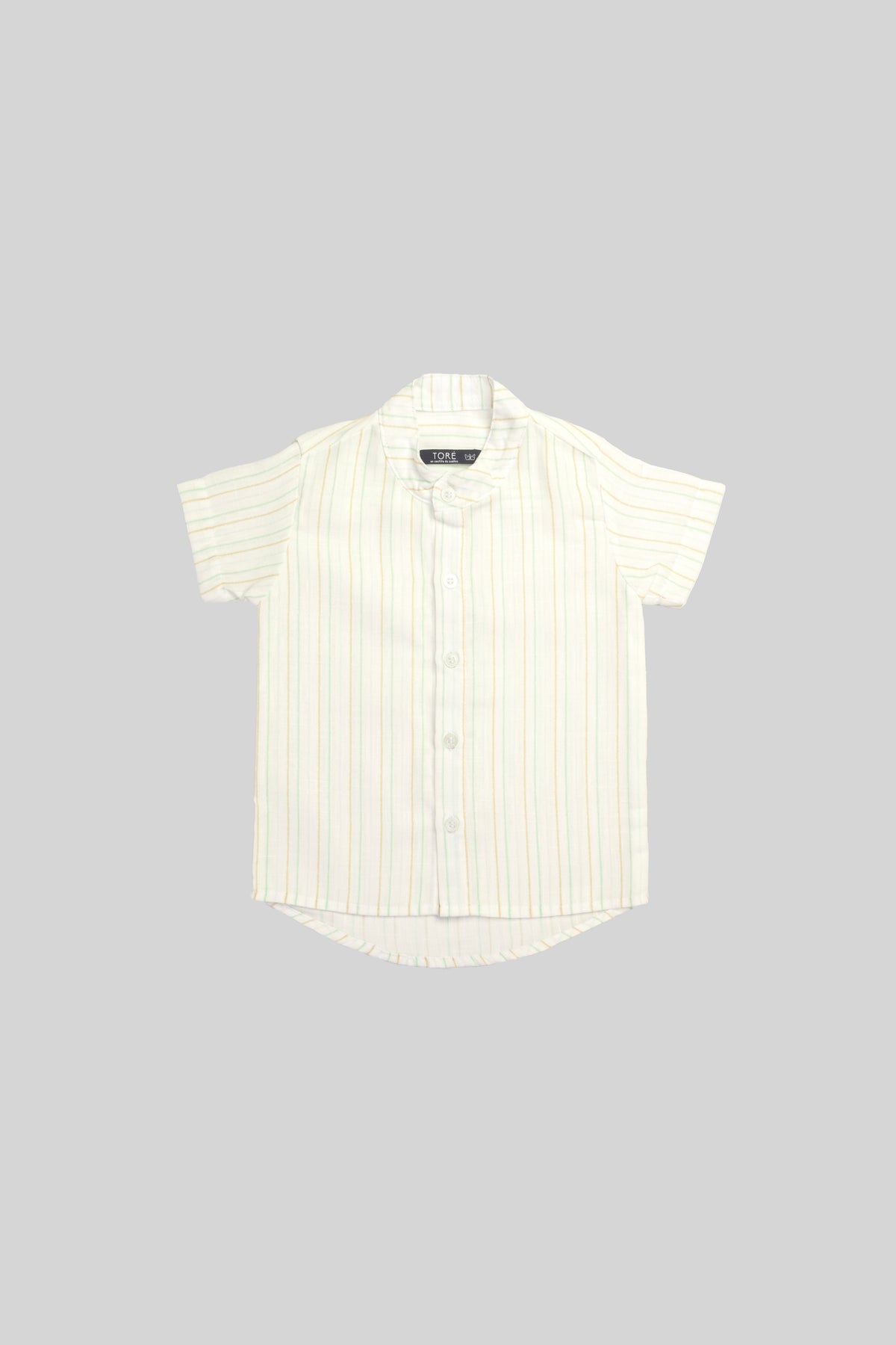 Camisa Manga Corta Lujo de Verano Estampado Lineas