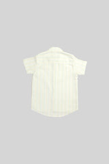 Camisa Manga Corta Lujo de Verano Estampado Lineas