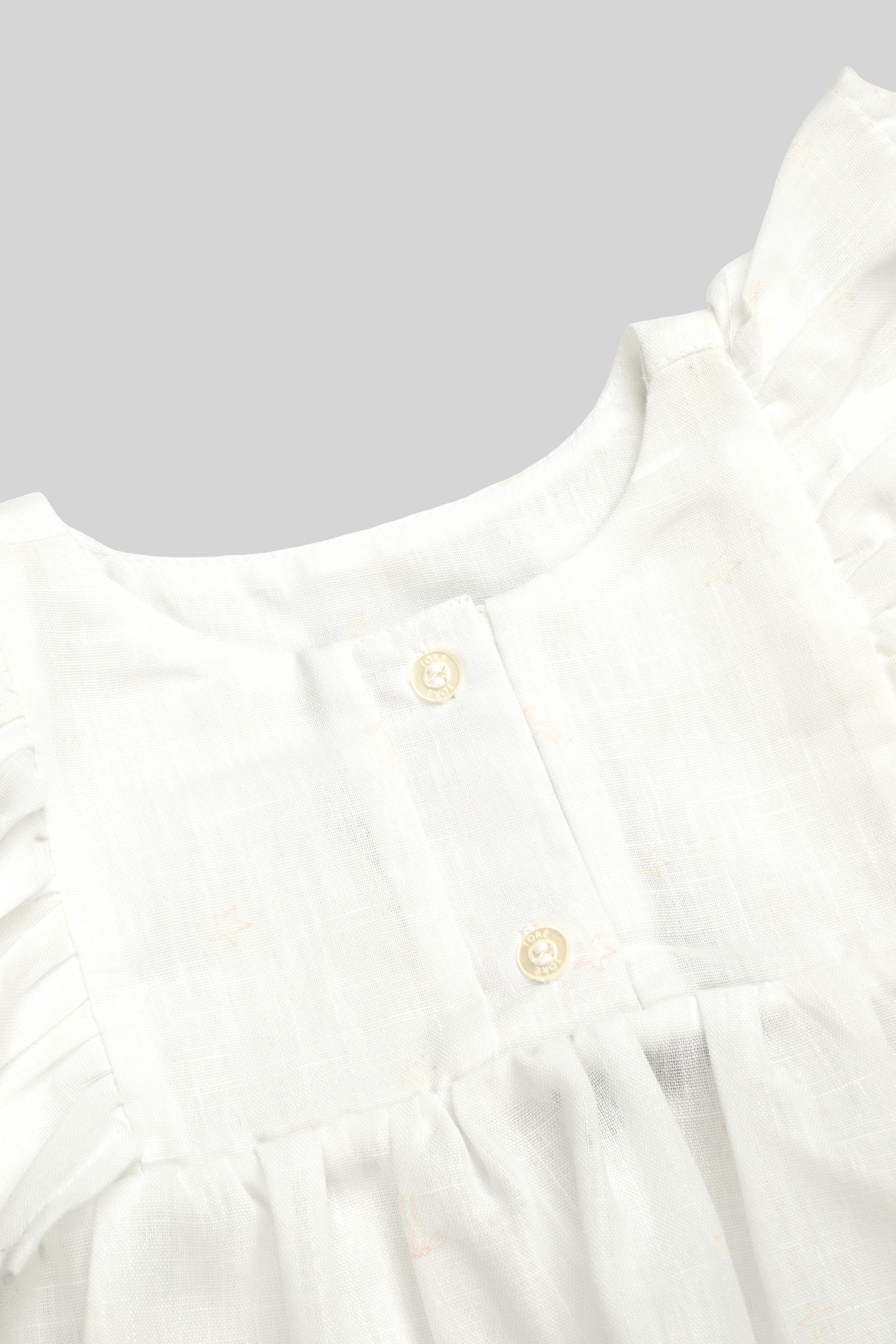 Blusa de niña  Mariposa del jardin  Estampado de Lazos Rosados
