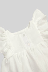 Blusa de niña  Mariposa del jardin Blanco