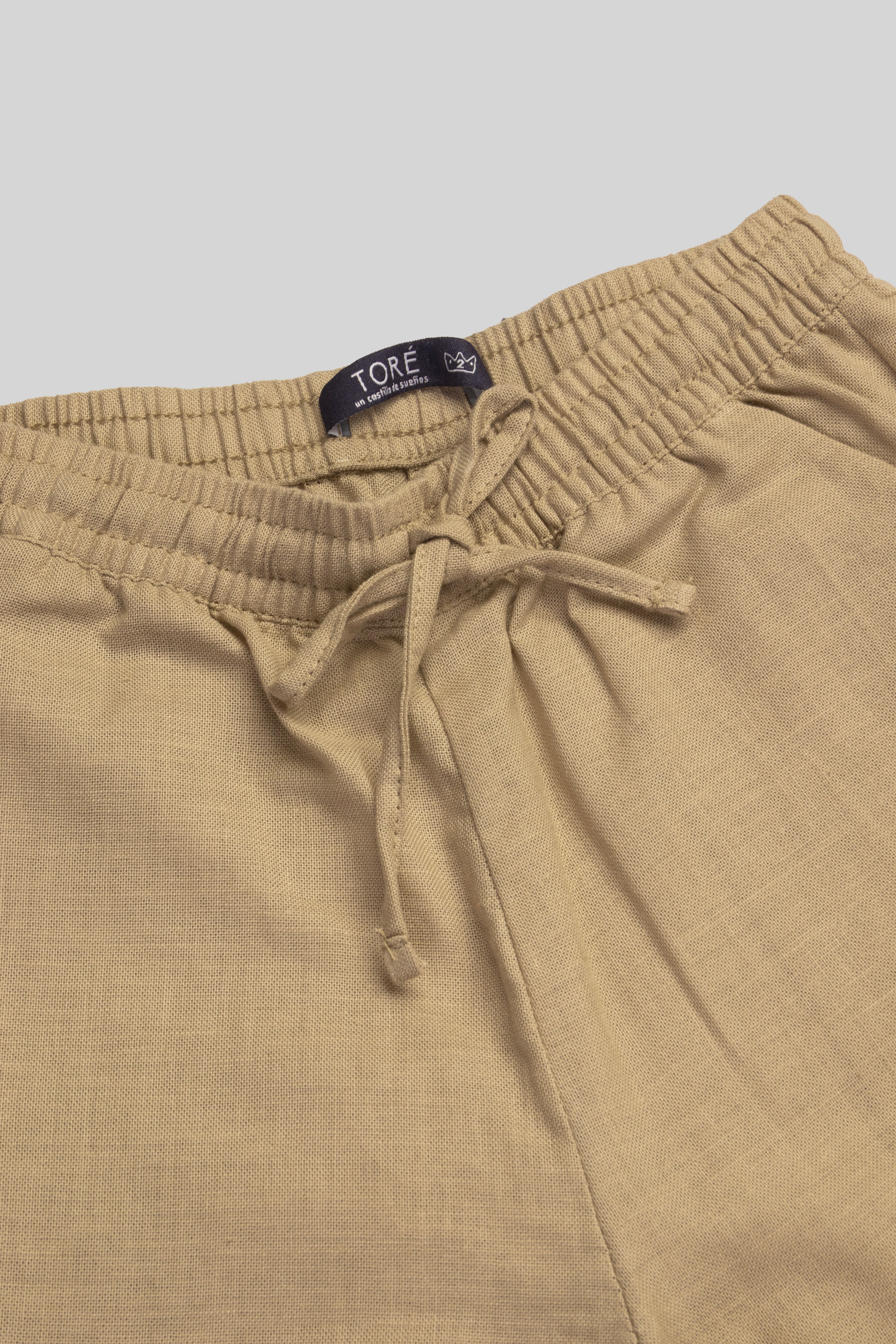 Pantalon flor de solo Beige